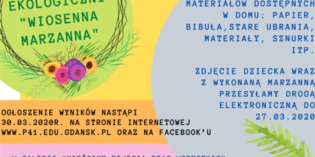 Konkurs ekologiczny pt. "Wiosenna Marzanna" do 27.03 tj. piątek